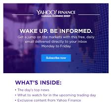 Yahoo Finance Canada Morning The Yahoo Finance Canada