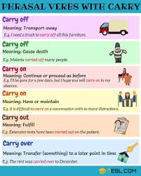 10 Phrasal Verbs With Carry With Meaning And Examples 2 Learn English Vocabulary English Language Learning Learn English Words
