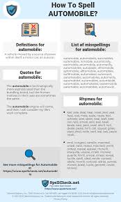 How To Spell Automobile And How To Misspell It Too Spellcheck Net