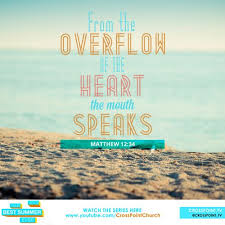 From The Overflow Of The Heart The Mouth Speaks Matthew 12 34 Words Of Encouragement Thought Provoking Quotes Bible Memory