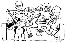 You can enjoy this coloring page for free as well. Coloring Pages Undertale Disney Lol