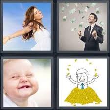 Guess the word that all four photos if you need help solving a puzzle of 4 pics 1 word, just use these hints, answers, cheats and solutions below. 4 Pics 1 Word Answer For Smile Money Grin Gold Heavy Com