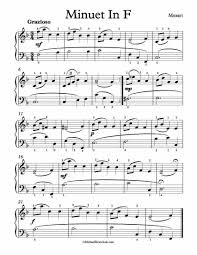 Mozart Piano Sonata In C Major K545 Sheet Music Free Piano Sheet Music Minuet In F Mozart Written When He Was Very Young Enjoy Pianoless Piano Sheet Music Free Piano Sheet Music Piano Music