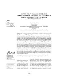 Pdf Supply Chain Management In The Development Of Micro Small And Medium Enterprises Competitiveness Of Processed Food