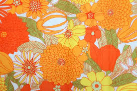 Check spelling or type a new query. Vintage 70s Yellow Orange And Green Floral Fabric Printing On Fabric Retro Prints Fabric Wallpaper