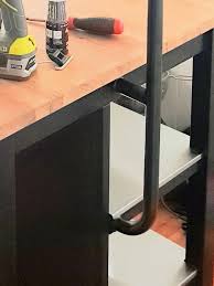 Vadholma kitchen island, black, oak. Upgrade Freestanding Kitchen Island With A Hot New Rack Ikea Hackers