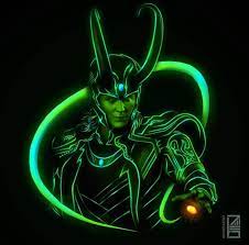 Descarga fondos de pantalla de marvel. Neon Loki Brother Of Thor God Of Mischief Marvel Artwork Loki Marvel Marvel