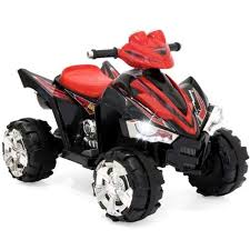 Kids 12v Ride On Atv Quad With Led Lights And Music Red Red And Black Kids Atv Kids 4 Wheelers Kids Ride On