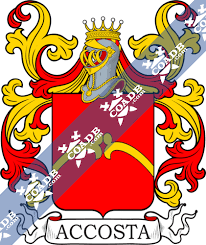 In barcelona on 13 june 1372, martin married maría lópez de luna (d. Acosta Family Crest Coat Of Arms And Name History Coadb Com Coat Of Arms Surname Histories Genealogy