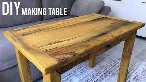 Herşey hazır ve ahşap masa imalatına geçebiliriz. Ahsap Masa Yapimi Making A Table Wooden Table Diy How To Make A Wooden Table Youtube