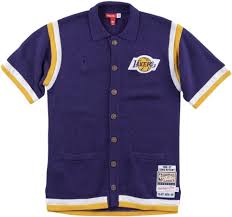 All dispatched from the uk! Clot X Mitchell Ness L A Lakers Purple Knit Warm Up Shirt