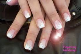 Nagel Mit Glitzersteinen Nageldesign Nageldesign Weiss Silber French Nagel Glitzer Weiss