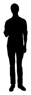 File Silhouette Of Man Standing And Facing Forward Svg Person Silhouette Silhouette Face Silhouette