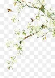 Chinese Style Color Ink Watercolor Flowers Ancient Wind Landscape Trounced Poetic Antiquity Objects Flower Png Images White Flower Png Free Watercolor Flowers