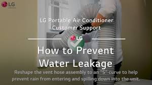 They have to be vented to the outside because they are extracting the hot air that you. Lg Portable Ac How To Prevent Water Leakage Youtube