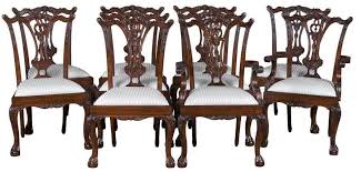 Set Of 10 Carved Ball And Claw Mahogany Dining Chairs Antique Style Wood Dining Chairs Solid Mahogany Chair
