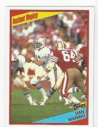 Football collectible offers authentic football and football collectibles like autographed nfl jerseys, photographs, footballs, full size helmets, and mini helmets. Dan Marino Instant Replay Collectible Football Card 1984 Topps Football Card 124 Miami Dolphins Free Shipping At Amazon S Sports Collectibles Store