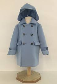 Blue jeans with grey sweater and long camel coat. Boys And Baby Boys Coat Hat Set By Couche Tot Navy Camel Brown Sky Blue Wonderland
