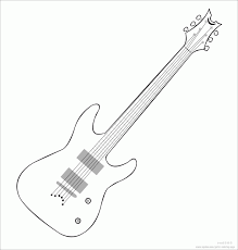 Electric guitars coloring page to color, print or download. Coloring Pages Guitar Coloring Home