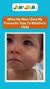 When mom gives your favorite toy to the relative's kid and you have to act  cool... but inside you're screaming 😅🎭, #parentingstruggles  #relatablehumor #woodentoys #momlife #funnyreels #jimnjam ...