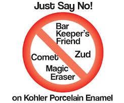 magic eraser, comet, bar keepers friend
