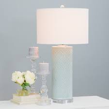 Ginger jar porcelain table lamp blue white wood base brass no shade. Marcy Blue Ceramic Table Lamp Walmart Com Walmart Com