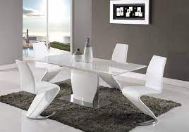 Select from round, oval, rectangular, and extension dining tables; D2279 Dining Table In White By Global W Optional White Chairs
