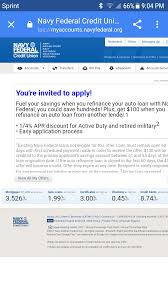 Since it's a credit union, this the key aspects to consider while shopping for certificates of deposit are the term and. Navy Federal Invitation To Apply Is This Solid Myfico Forums 4937049