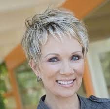 If you want an edgy look, give your hair texture by using pomade or molding paste to get a spiky, cool look like denise welch's hair on the right. Pixie Haircuts For Women Over 50 Short Hair Styles Thick Hair Styles Short Hairstyles For Thick Hair