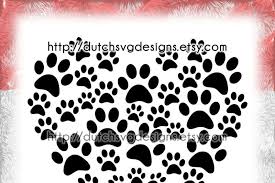 The best selection of royalty free heart dog paw prints vector art, graphics and stock illustrations. Free Cutting File Pawprints In The Shape Of A Heart In Jpg Png Svg Eps Dxf For Cricut Silhouette Paw Prints Pet Cat Dog Plotter Crafter File