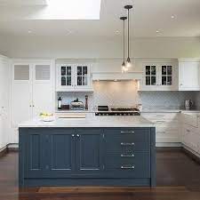 We're head over heels for this soft blue, modern kitchen. 20 Navy Blue Kitchen Island Magzhouse