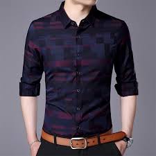 Mens Printing Shirt Casual Long Sleeve Dress Shirt Men Business Formal Shirts Wish Business Casual Shirts Mens Business Casual Shirts Business Casual Men