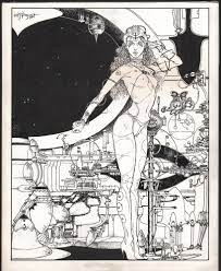 Michael Wm. Kaluta -- Erotica Ann Plate from the 1980 Starstruck Portfolio,  in Roger K.'s The Studio Comic Art Gallery Room