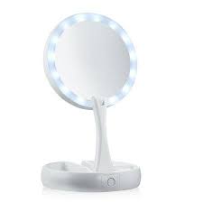 My Foldaway Mirror The Lighted Double Sided Vanity Mirror 10x Magnification As Seen On Tv Walmart Com In 2020 Makeup Mirror With Lights Led Makeup Mirror Led Mirror