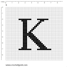 Free Filet Crochet Charts And Patterns Letter K Filet