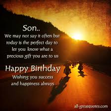 Wishing friends or family a happy birthday is a fairly universal concept worldwide across many cultures, and happy birthday to you is the most sung song. Happy Birthday Son Funny Quotes Quotesgram