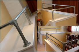 White in deck railing systems. Interior Industrial Pipe Handrail Simplified Building