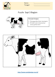 Berhitung, bermain warna, bermain tebak gambar, bermain menebak bayangan, bermain menyusun puzzle. 88 Gambar Puzzle Hewan Sapi Gratis Terbaik Gambar Hewan