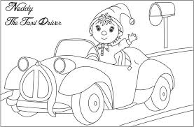 For boys and girls, kids and adults, teenagers and toddlers, preschoolers and older kids at school. Noddy With His Car Printable Coloring Page For Kids