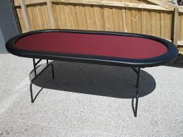 Premium 84 Quot Oval Burgandy Suited Speed Cloth Poker Table