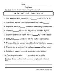 Suffixes Worksheets Have Fun Teaching Suffixes Worksheets Prefix Worksheet Teaching Prefixes