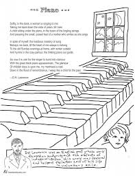 Coloring Page Poems Piano By D H Lawrence Coloring Pages Poems Teacher Poems