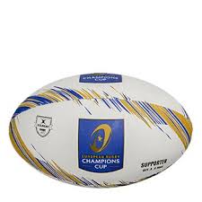 Champions Cup Rugby Supporters Ball White Blue Gold Sz 5 White Blue Gold