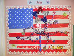 Memorial day bulletin board at the nursing home. Preschool Is A Blast Patriotic Bulletin Board Idea Supplyme