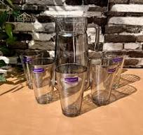 Delisoga® Premium 7-Piece Colored Glass Water & Drink ...