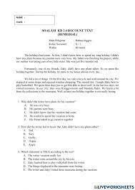 Soal bahasa inggris kelas 10 semester 2 recount text. Recount Text Remidial Worksheet