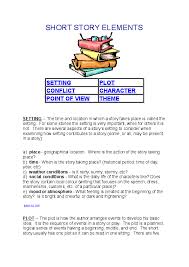 The setting initiates the main backdrop and mood for a story. Doc Short Story Elements Setting Plot Conflict Character Point Of View Theme Fanny Tiurma Osara Academia Edu