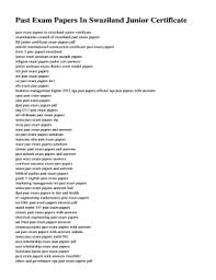 Swaziland Jc Past Exam Papers Download Fill Online Printable Fillable Blank Pdffiller