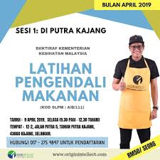 Sekiranya pengendali makanan tidak menghadiri kursus latihan pengendali makanan, denda tidak melebihi rm10,000.00 atau penjara tidak melebihi 2 tahun akan dikenakan. Kursus Latihan Pengendali Makanan 9 April 2019 Origin Intellect