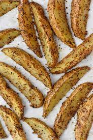 These Easy Baked Potato Wedges Come Together So Fast And Make Such A Great Side Dish For So Many Dinne Potato Wedges Baked Potato Wedges Pork Chop Side Dishes